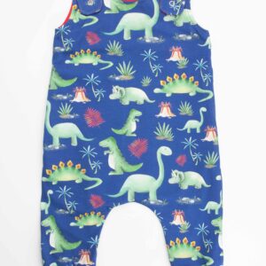 Blue Dinosaur Grow With Me Romper