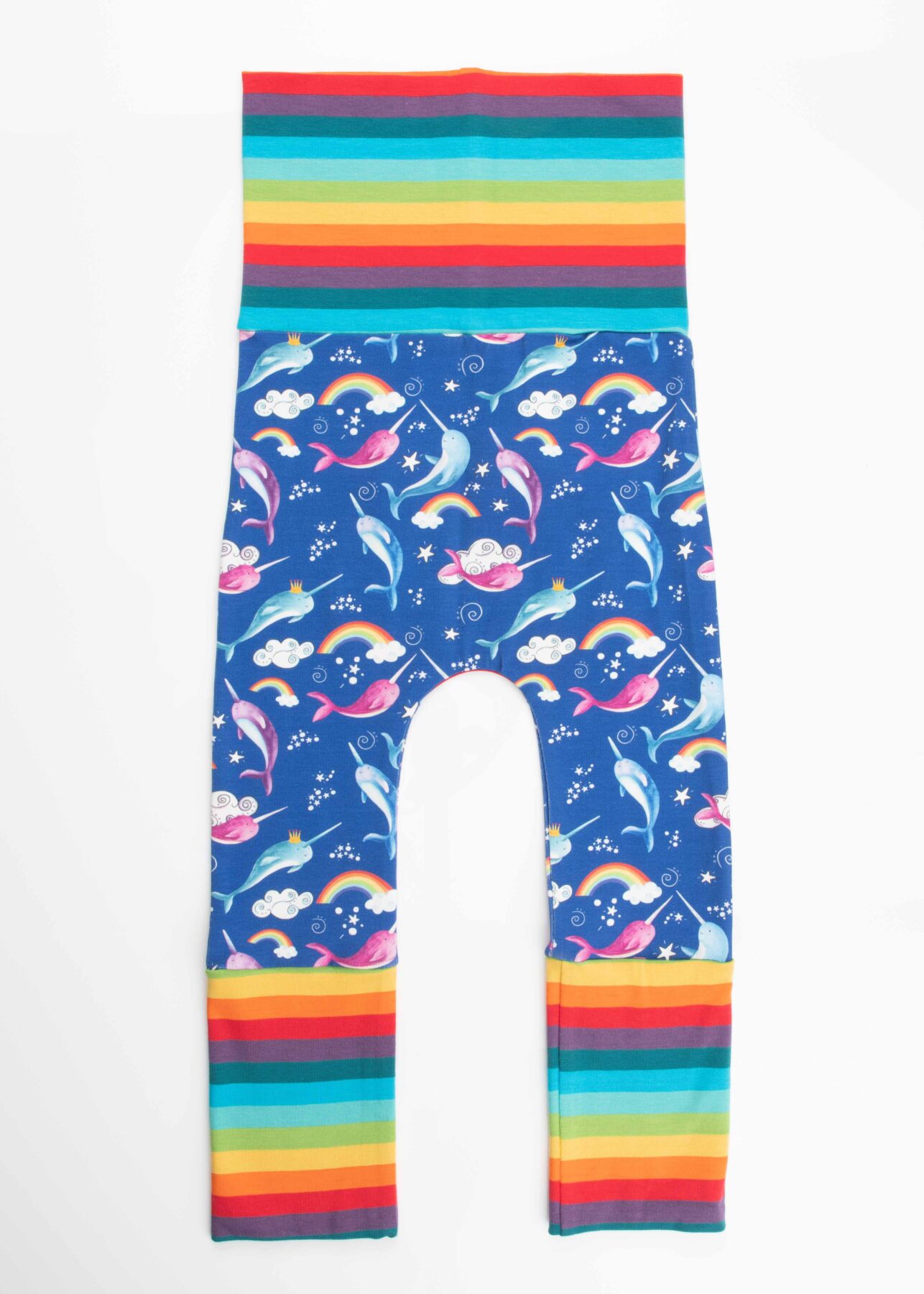 Our Narwhal Grow With Me Leggings Fully Extended