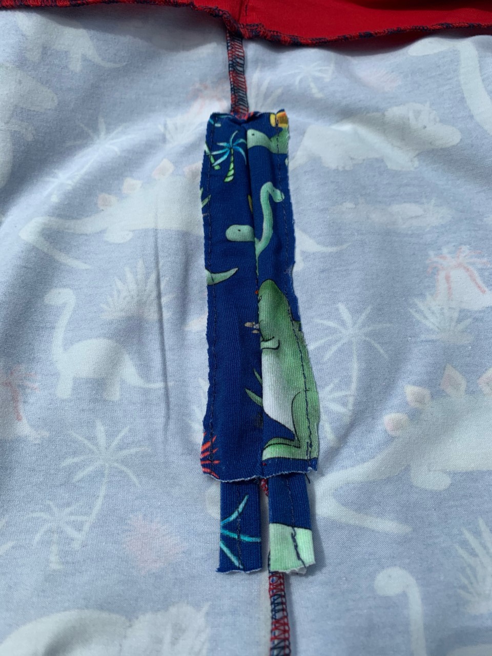 Blue Dinosaur Grow With Me Romper - Image 3