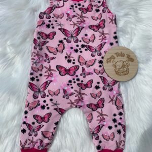 Pink Butterfly Grow With Me Romper