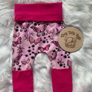 Pink Butterfly Grow With Me Leggings
