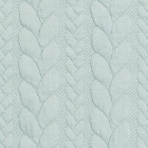 A close up of our Mint Green Cable Knit Grow With Me Romper