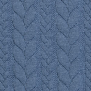 Denim Blue Cable Knit Fabric