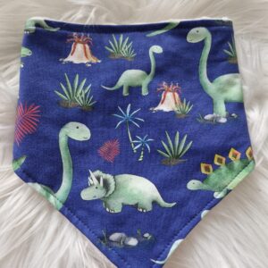 Blue Dinosaur Dribble Bib