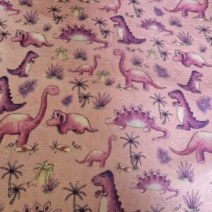 Pink Dinosaur Cuddle Fleece Blanket