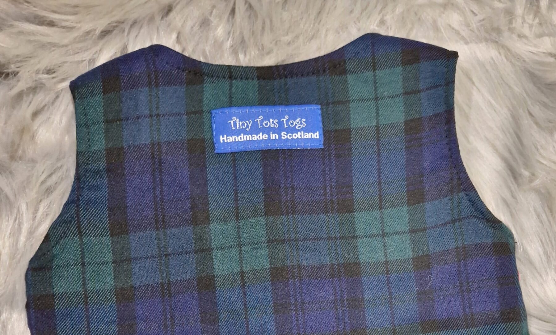 Black Watch Tartan Grow With Me Romper - Image 3