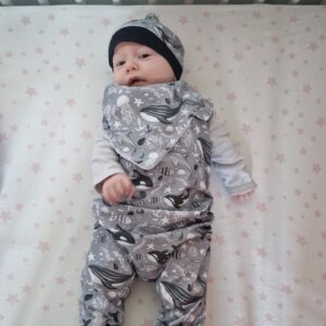 Grey Under The Sea Grow With Me Romper
