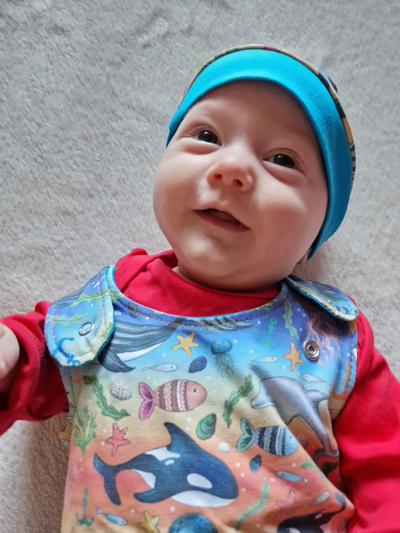 Rainbow Under The Sea Grow With Me Romper - Image 2