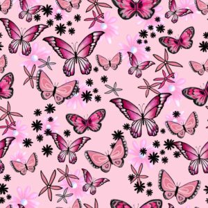 Pink Butterfly Dribble Bib
