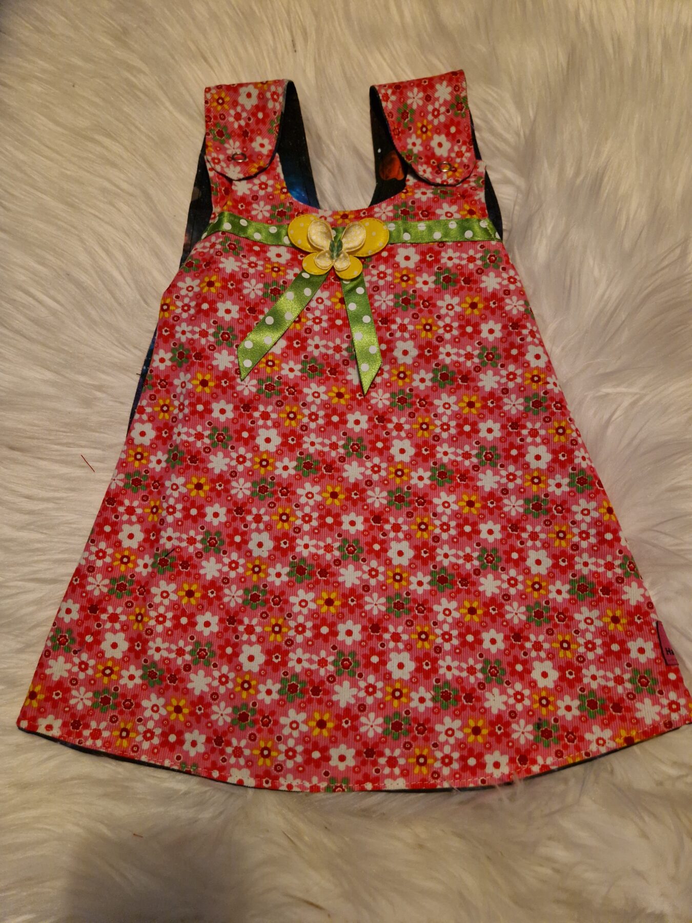 18-24 months Pink Floral Corduroy Reversible Dress