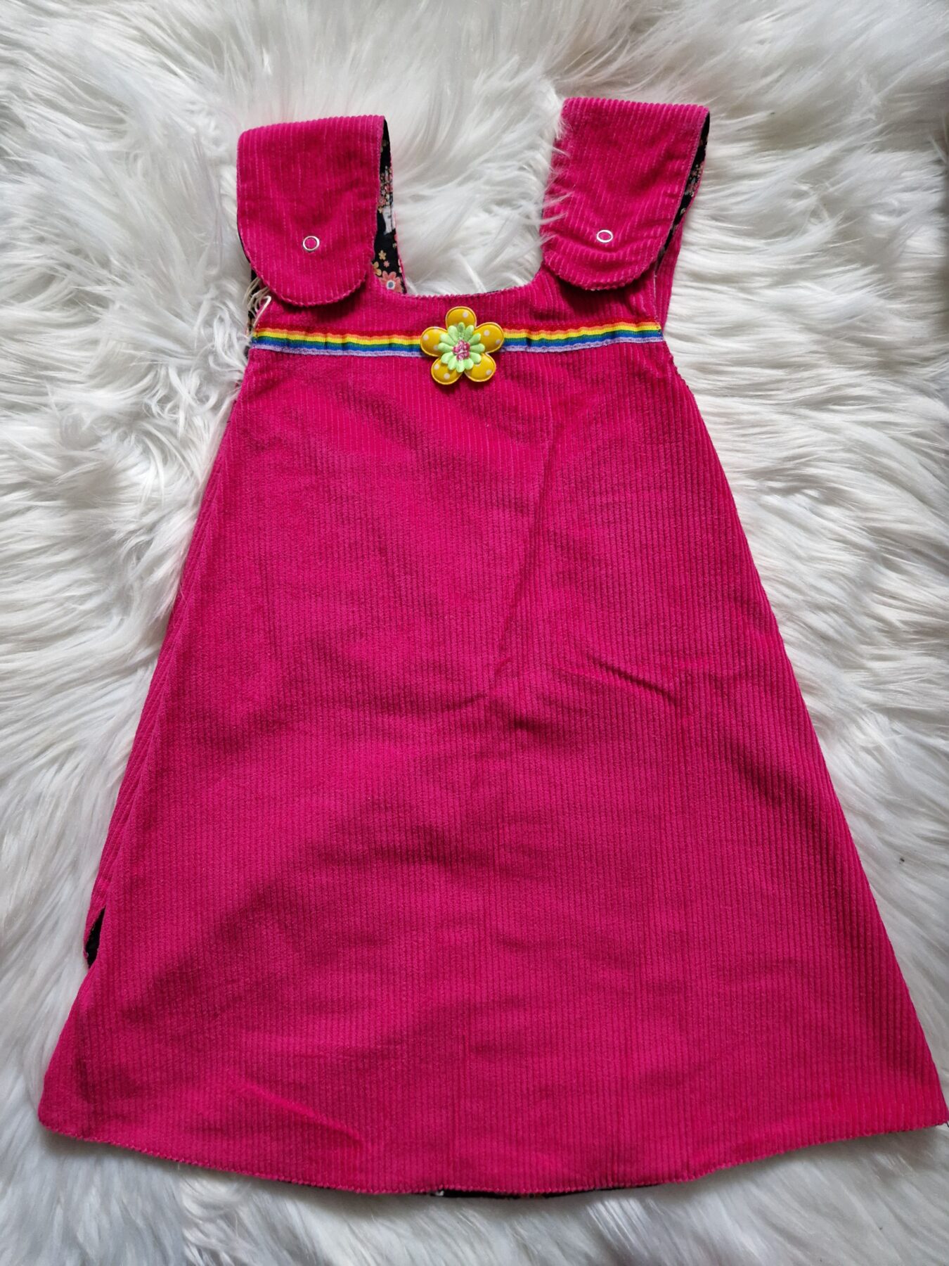 4-5 years Pink Corduroy with Hedgehog